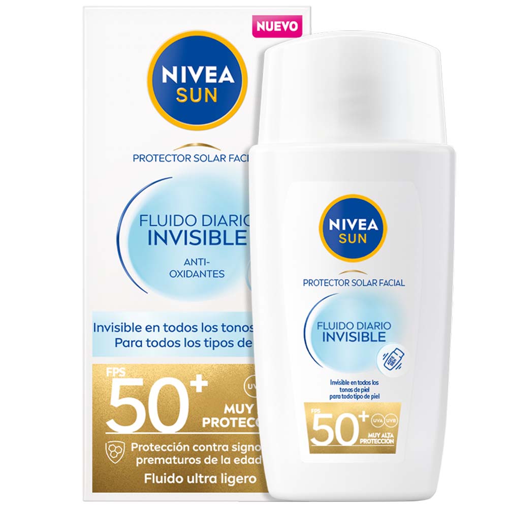 Protector Solar Facial NIVEA Sun Fluido Diario Invisible 50 FPS + 40ml