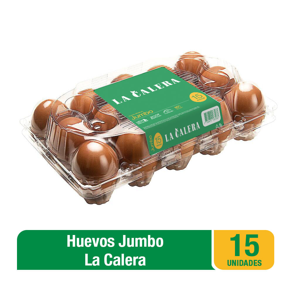 Huevos de Gallina LA CALERA Pardos Jumbo Bandeja 15un