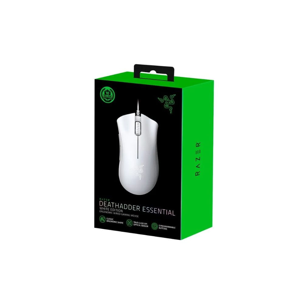 Mouse Razer Deathadder Essential 6400 Dpi-White