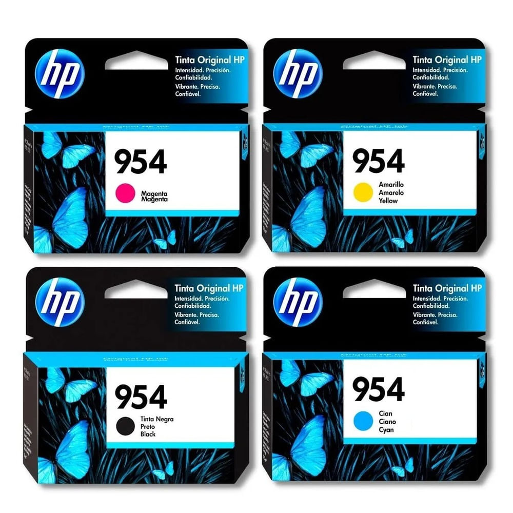 Pack de Cartuchos de Tinta HP 954 Black Cyan Magenta Yellow