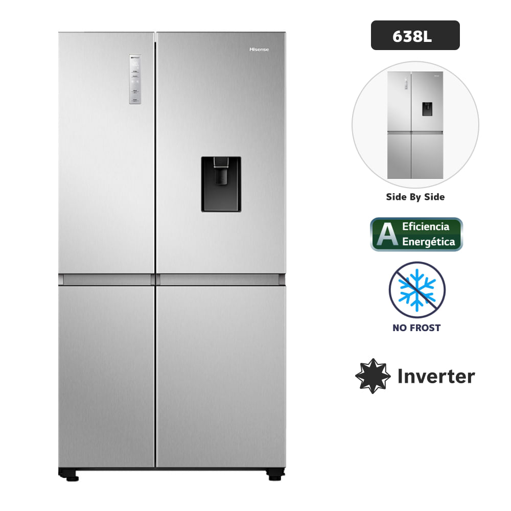 Refrigeradora HISENSE 638L No Frost RS5P668NMCA Gris