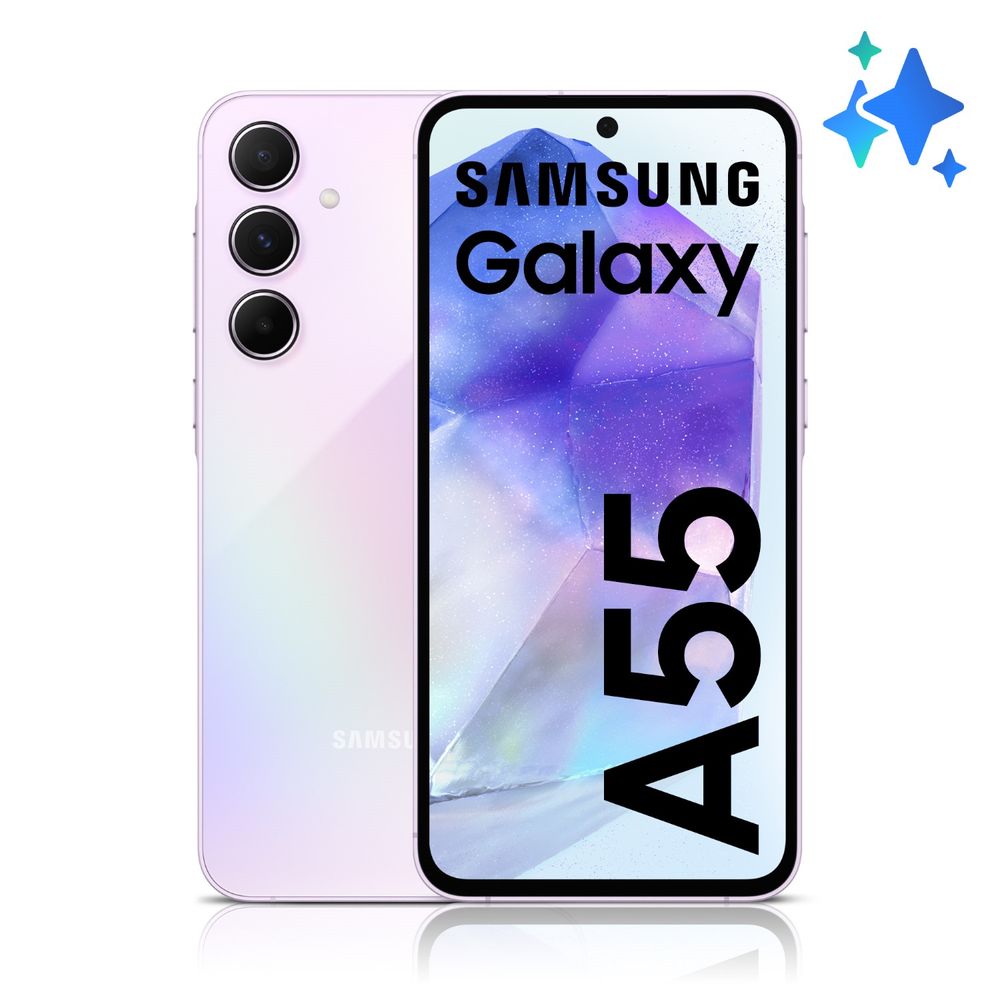 Celular Samsung Galaxy A55 256GB SSD 8GB RAM SM-A556ELVQLTP 6.6" Light Violet