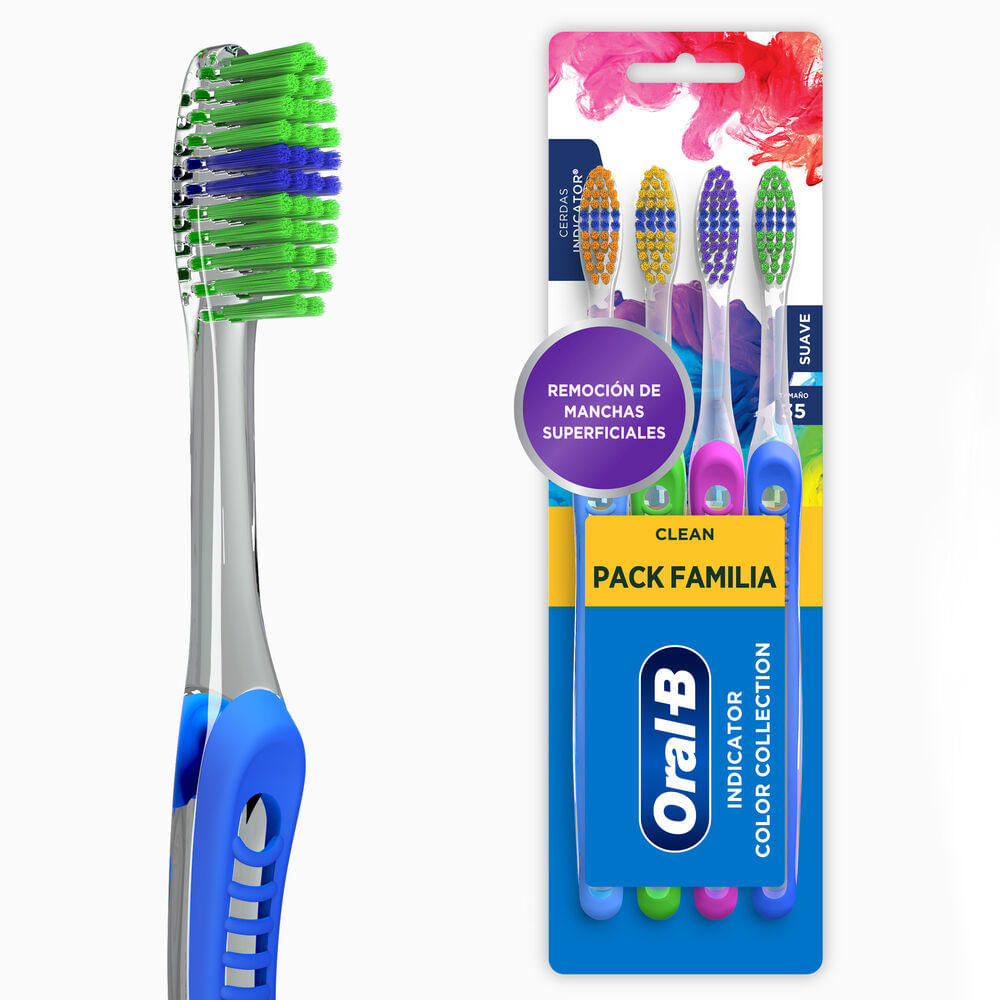 Cepillo de Dientes ORAL B Color Paquete 4un