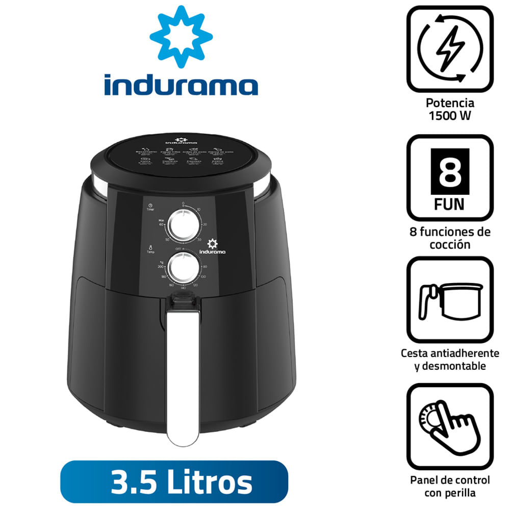 Freidora de Aire INDURAMA 3.5L FAI35MN Negro