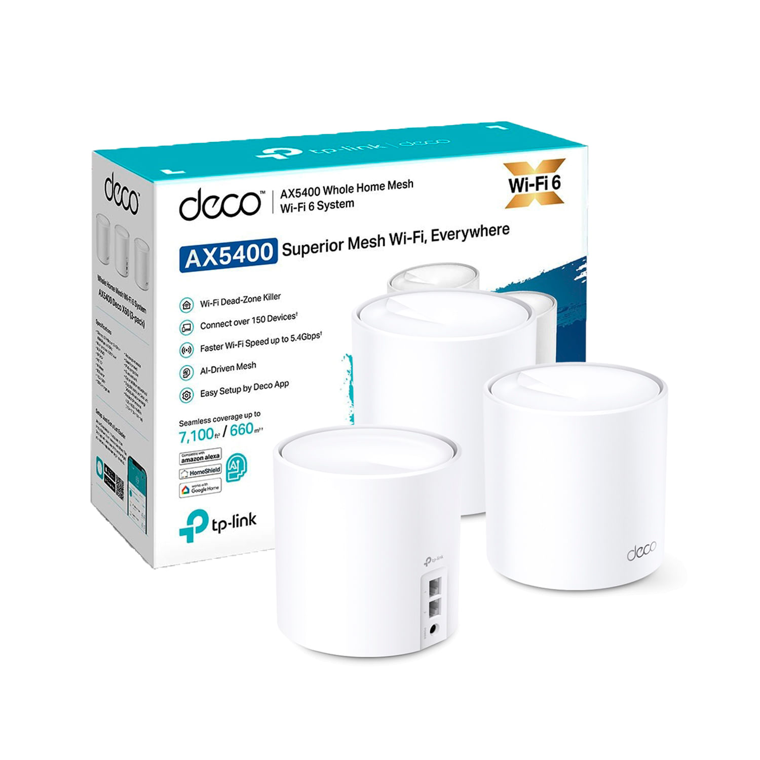 Sistema Mesh Tp Link Deco X60 3 Pack Wifi 6 AX5400