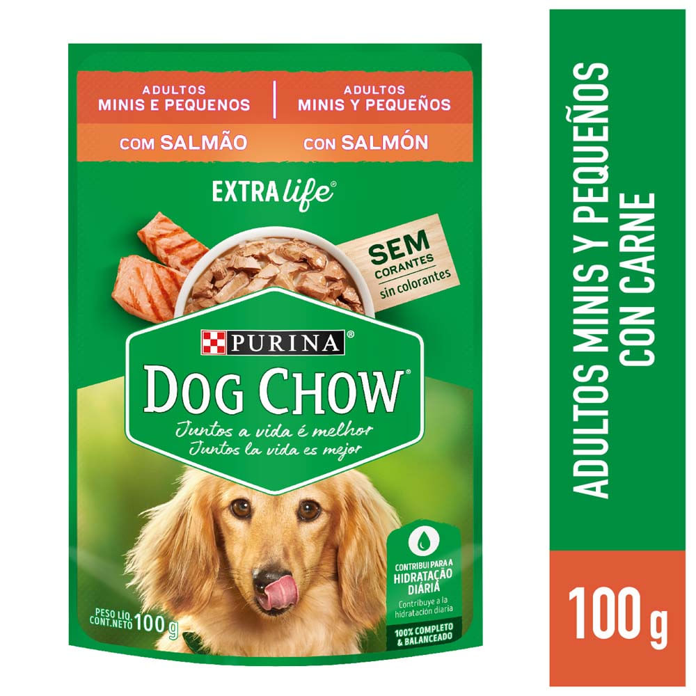 Comida para Perros DOG CHOW Adultos Razas Pequeñas Festival de Salmón 100g