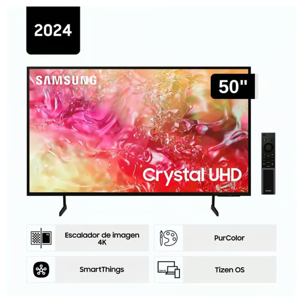 Televisor Samsung LED 50'' Crystal UHD 4K Tizen OS Smart TV 50DU7000