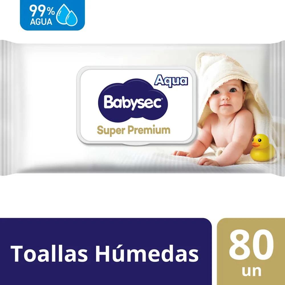 Tollitas Húmedas BABYSEC Super Premium 99% Agua Paquete 80un