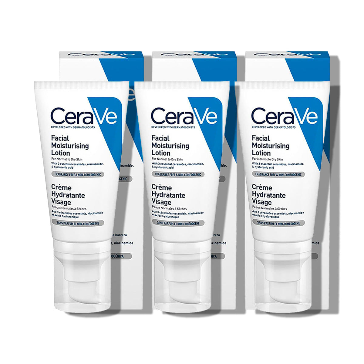 Cerave Crema Hidratante Facial PM 52ml 3 Unidades