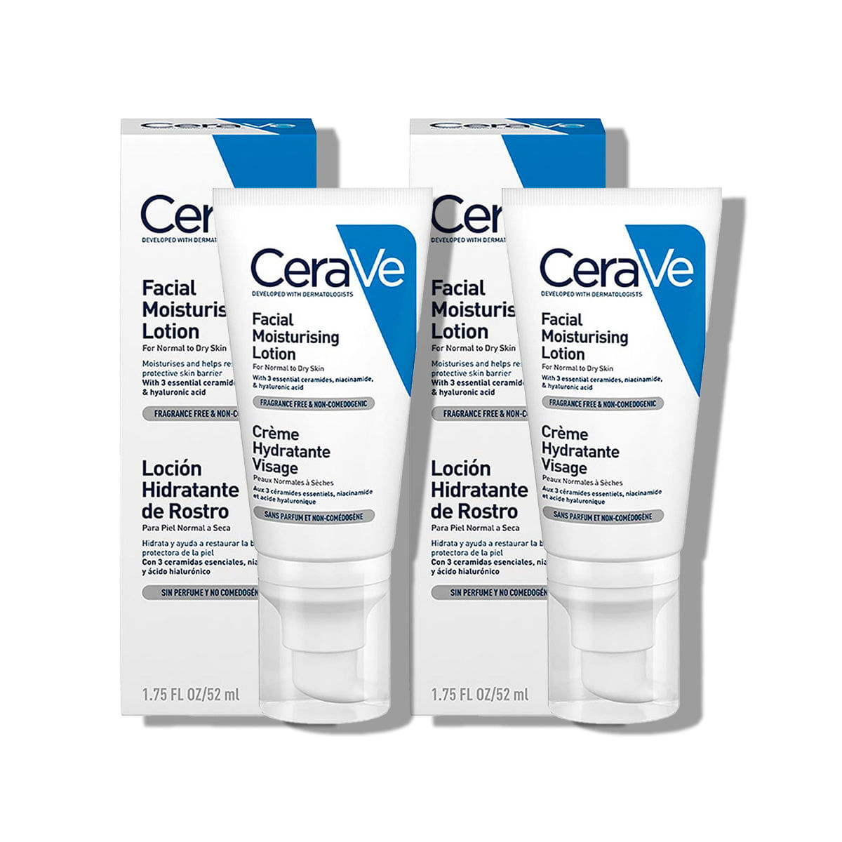 Cerave Crema Hidratante Facial PM 52ml 2 Unidades