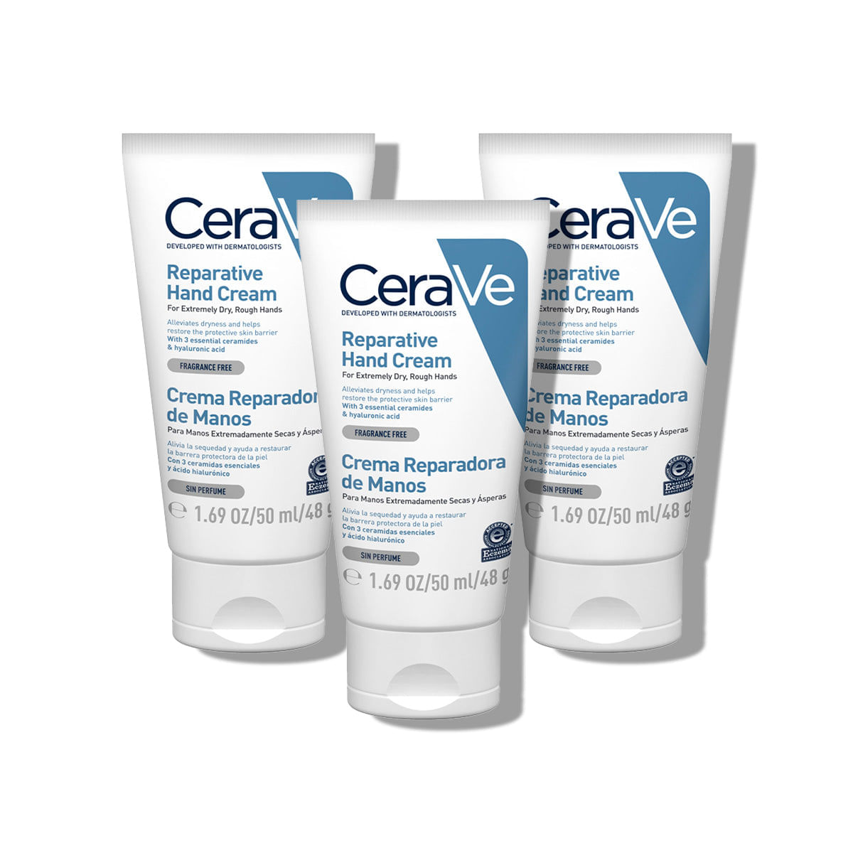 Cerave Crema Hidratante Reparadora de Manos 50ml 3 Unidades