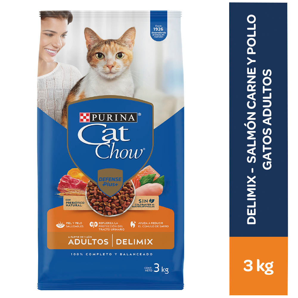 Comida para Gatos CAT CHOW Delimix Adultos Bolsa 3Kg