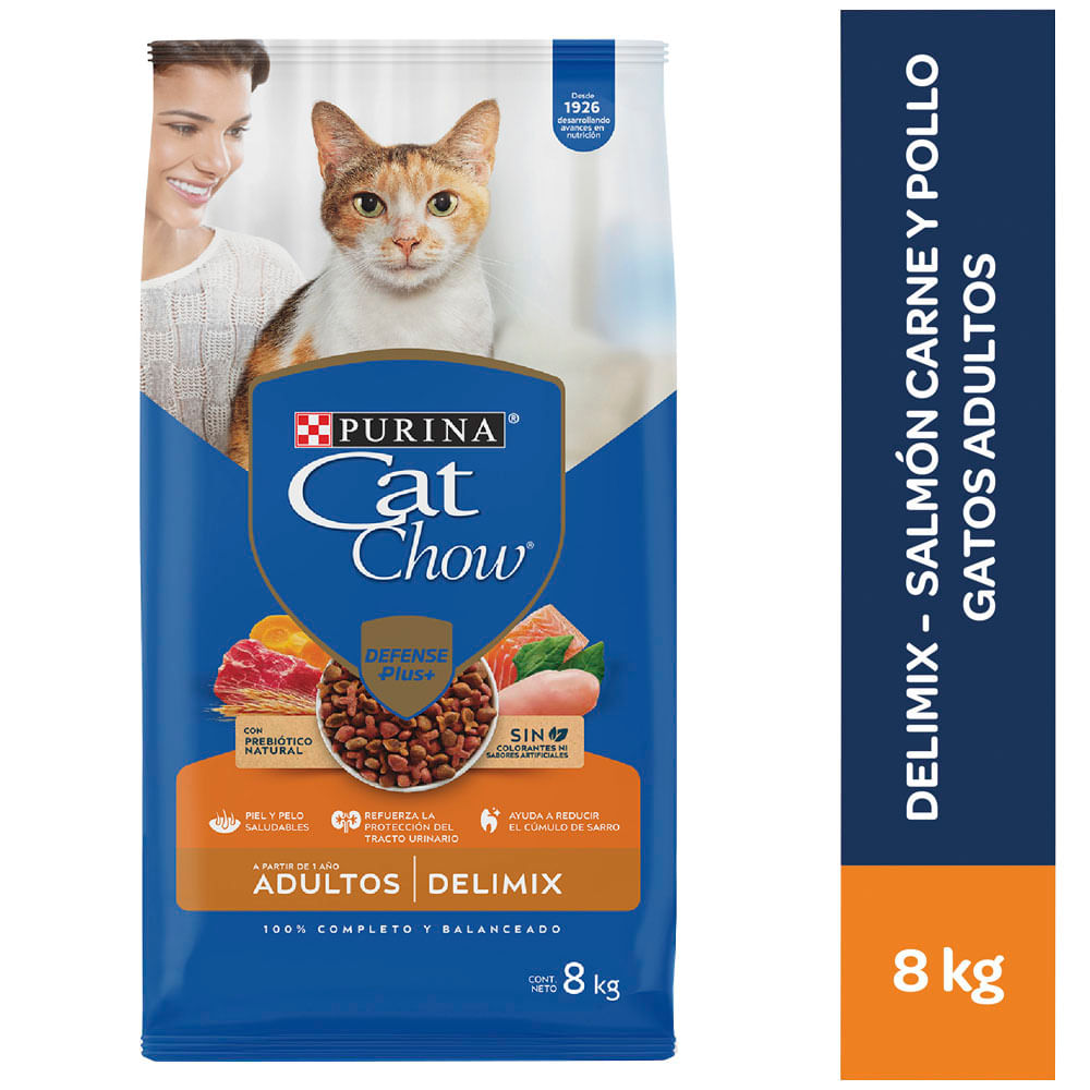 Alimento para Gatos Adultos CAT CHOW Delimix Bolsa 8kg