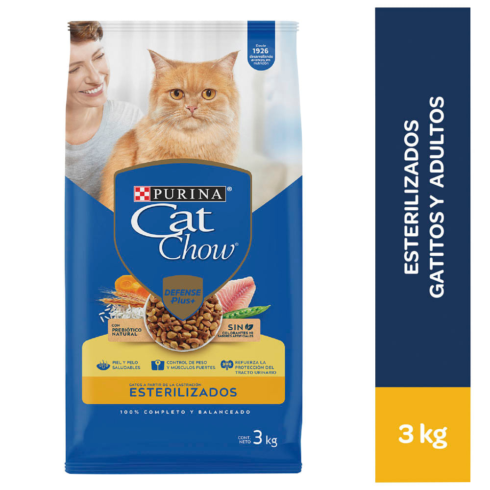 Alimento para Gatos CAT CHOW Esterilizados  Bolsa 3kg