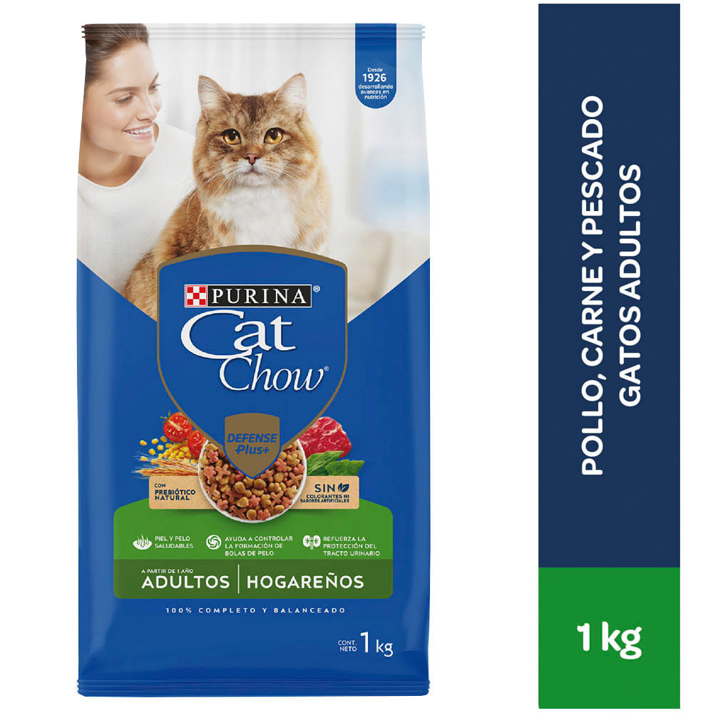 Alimento para Gatos CAT CHOW Adulto Hogareños en Bolsa de 1kg