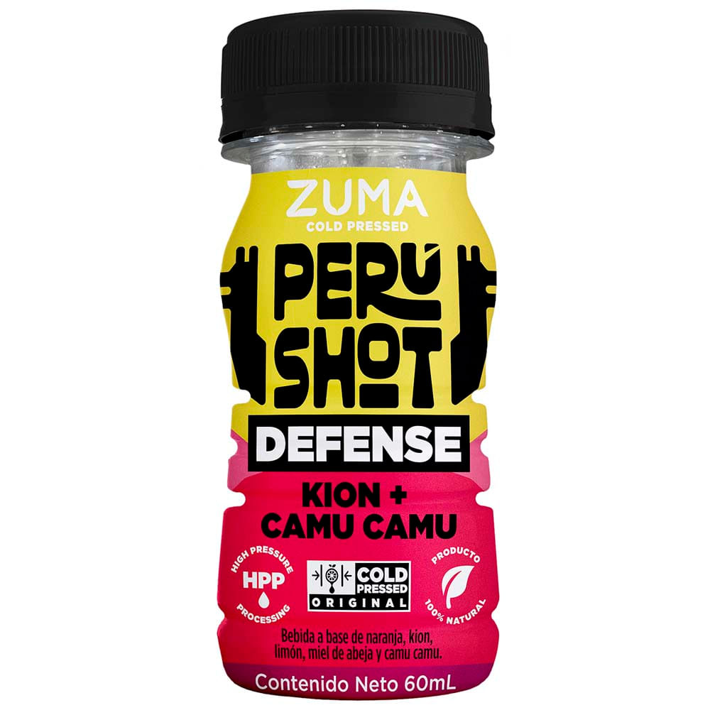 Jugo ZUMA Cold Pressed Perú Shot Defense Botella 60ml