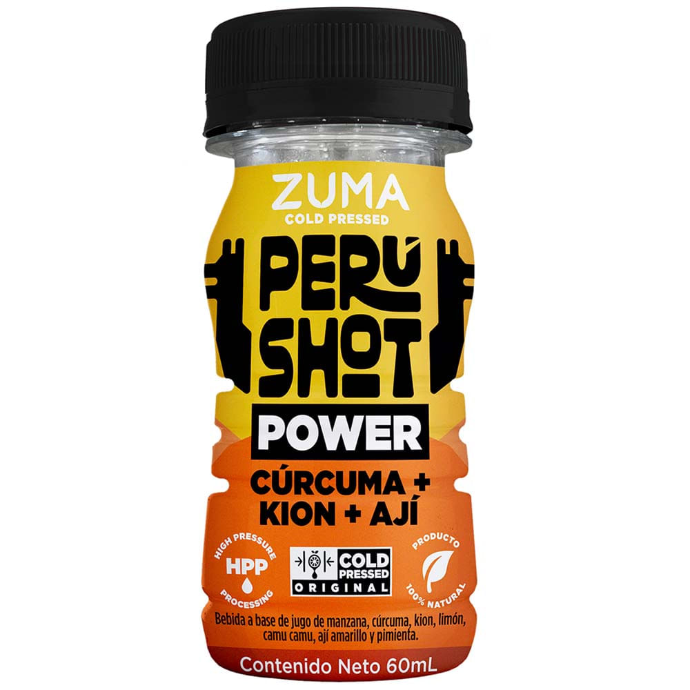 Jugo ZUMA Cold Pressed Perú Shot Power Botella 60ml