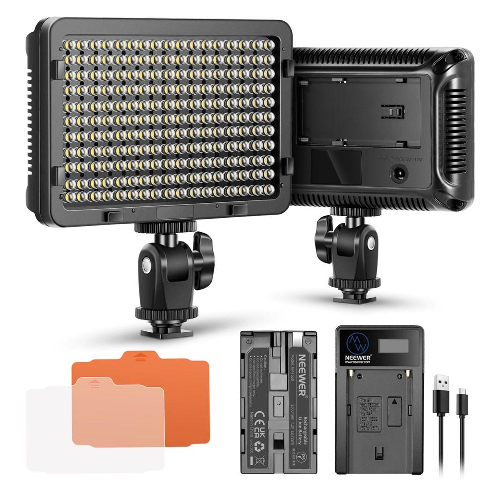 Neewer Regulable 176 LED Luz De Video 5600K En Panel De Luz De Cámara Para Canon Nikon Sony