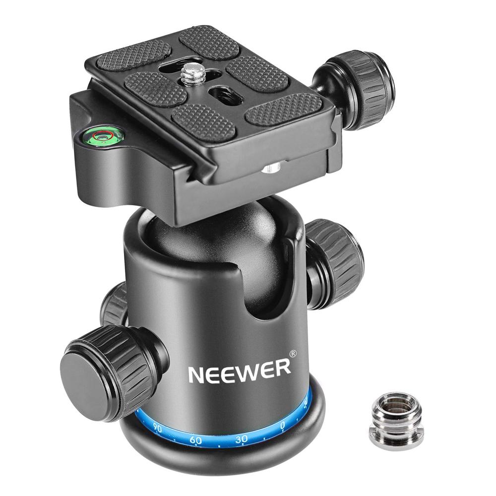 NEEWER Pro Meta Cabeza De Bola De Trípode 360 Grados Giratorio Panorámico Con Placa Rápida De Zapata
