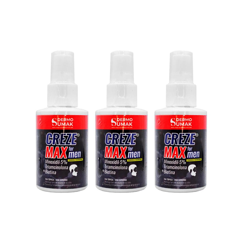 Locion Creze Max Formen Derma Prex 60ml 3 Unidades
