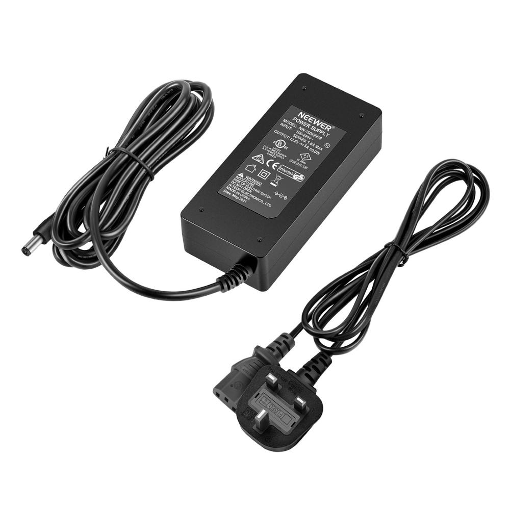 Neewer AC 100V A 240V A DC 12V 5A 60W Adaptador Fuente De Alimentación Con 2M Cable De Alimentación