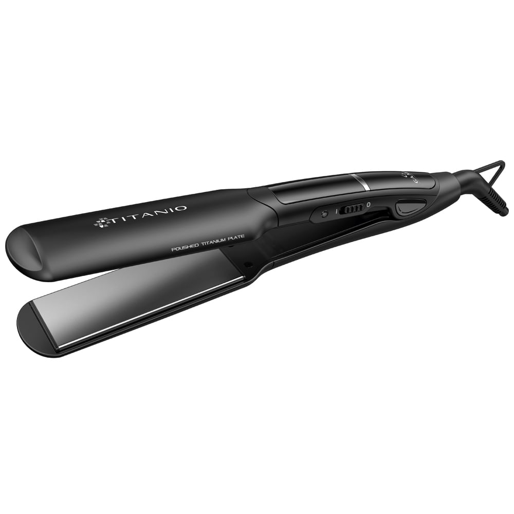 Plancha de Cabello GAMA X-Wide Titanio Negro