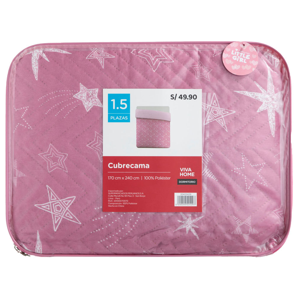 Cubrecama VIVA HOME Lit Girl 1.5 Plazas