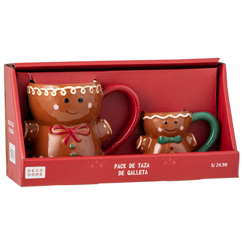 Taza DECO HOME Galleta Xpack Dulce Navidad