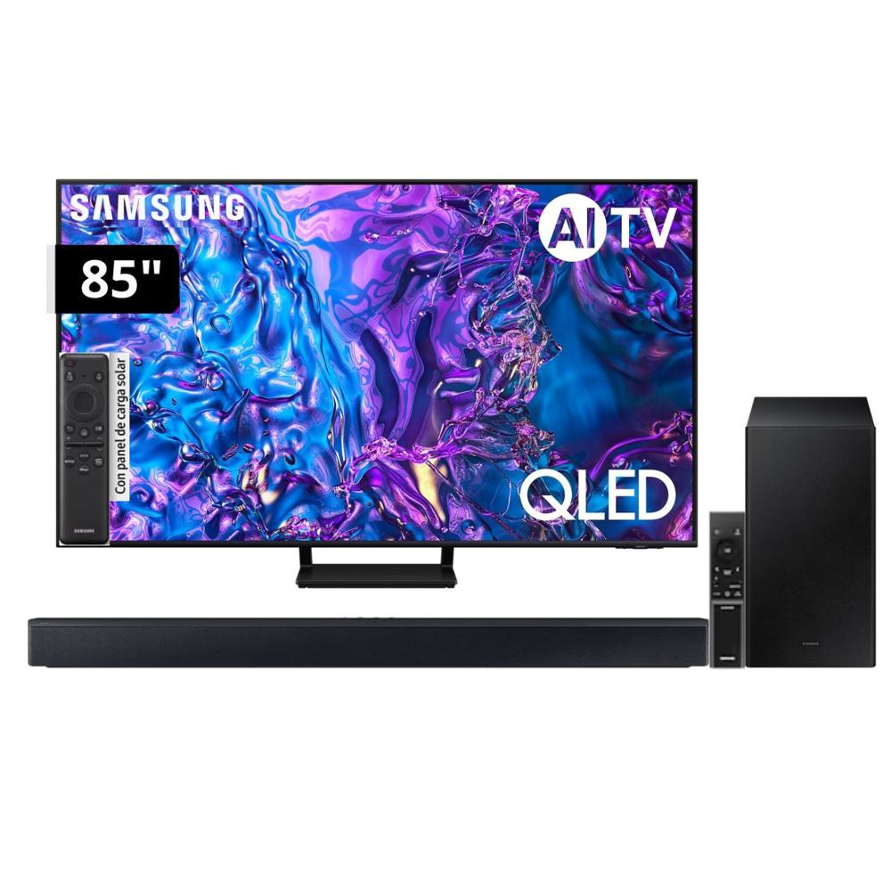 Televisor Samsung QLED 85 Tizen OS Smart Tv 4K QN85Q70DAGXPE + Soundbar HW - C450