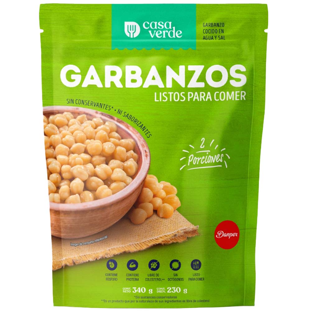 Garbanzo CASA VERDE Listas para Comer Doypack 340g