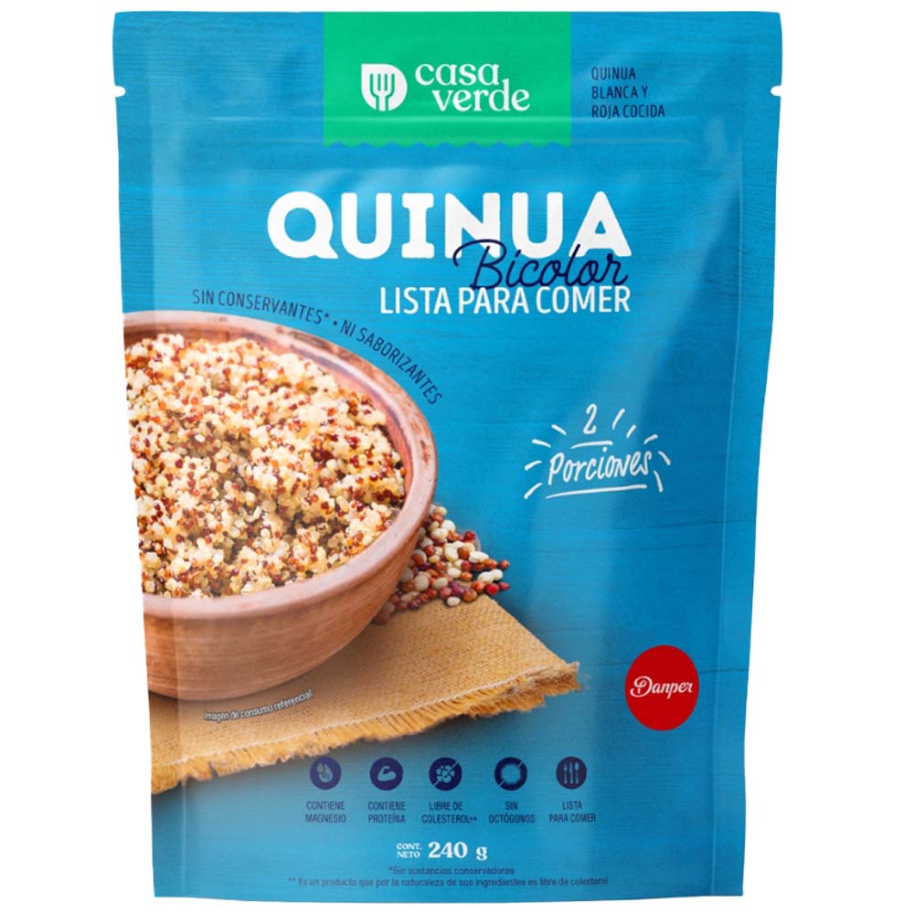 Quinua Bicolor CASA VERDE Listas para Comer Doypack 240g