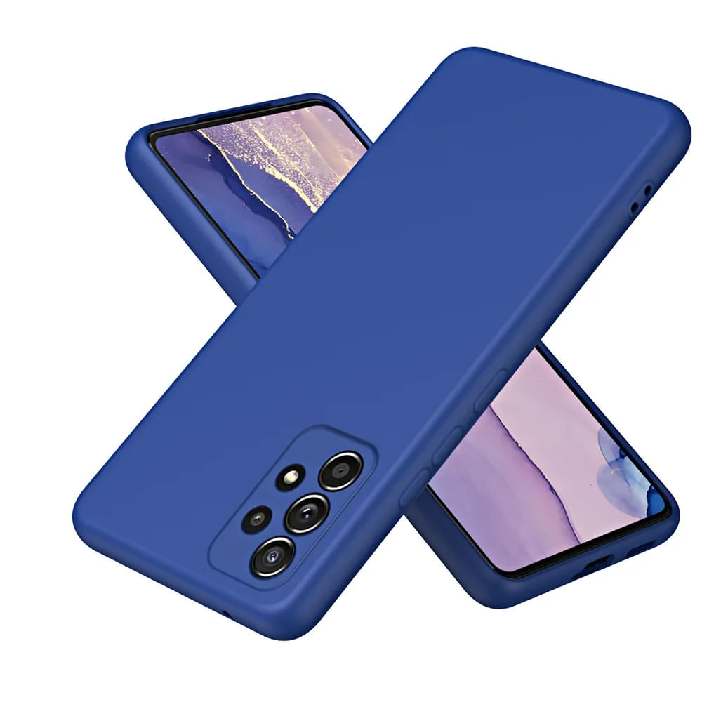 Funda para Samsung A35 5G Soft Feeling Antishock Azul Resistente ante Caídas y Golpes