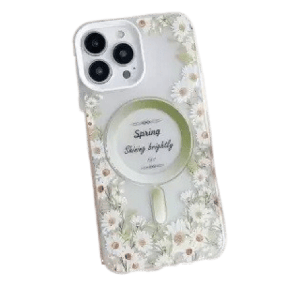 Funda para iPhone 12 Pro Max Magsafe Flower Antishock Green Resistente a Caídas y Golpes