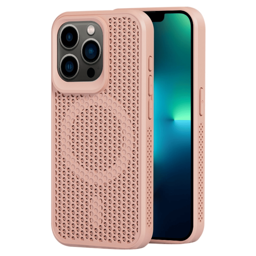 Funda para iPhone 12 Pro Magsafe Malla Termica Antishock Rosa Resistente a Caídas y Golpes