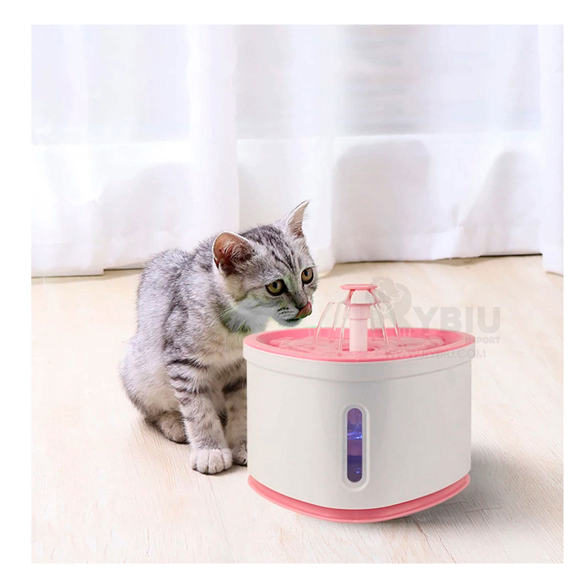 Fuente Durable para Beber Agua Rosado Y+Papel de Regalo