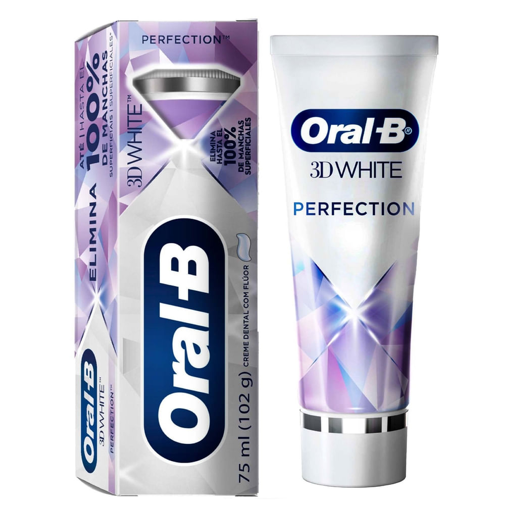 Pasta Dental ORAL B 3D White Perfection Crystal Mint Tubo 75ml