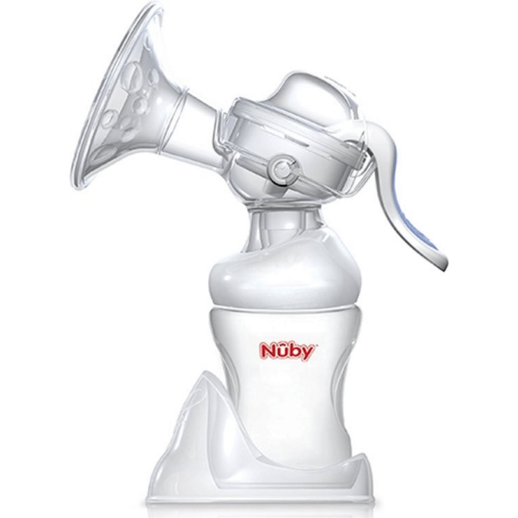Extractor de leche manual Nuby con recipiente de 240 ml y base