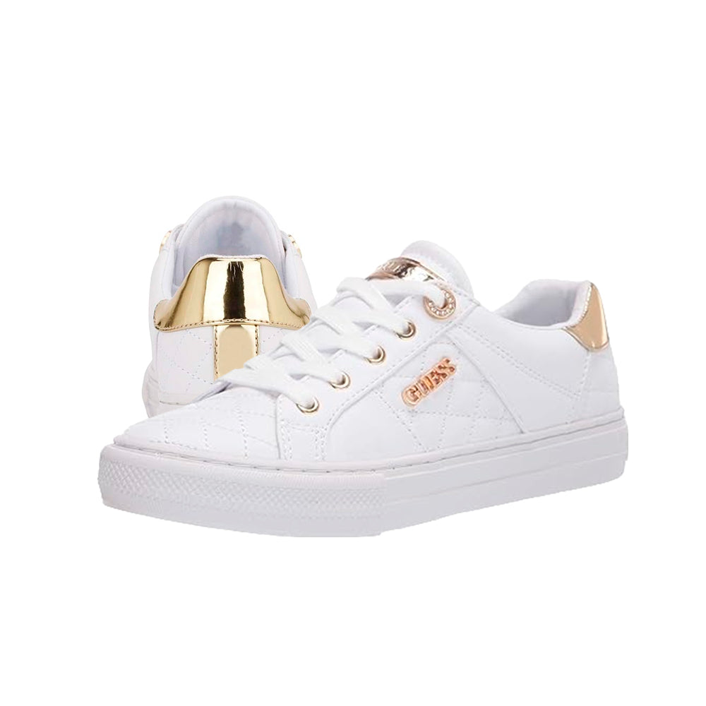 Zapatillas Guess Loven Blanco con detalles Dorados para Mujer - nezmun