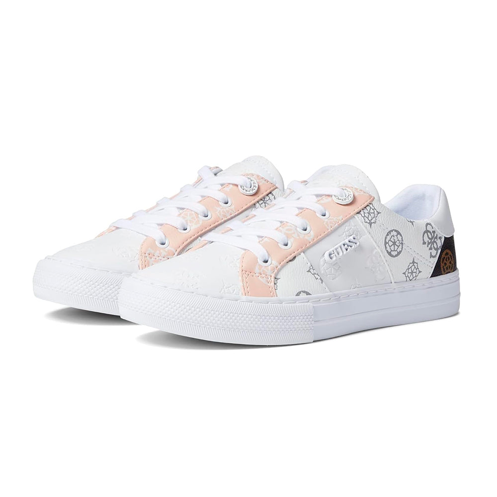 Zapatillas Guess Original Loven Light Pink Color Blanco con Detalles - nezmun
