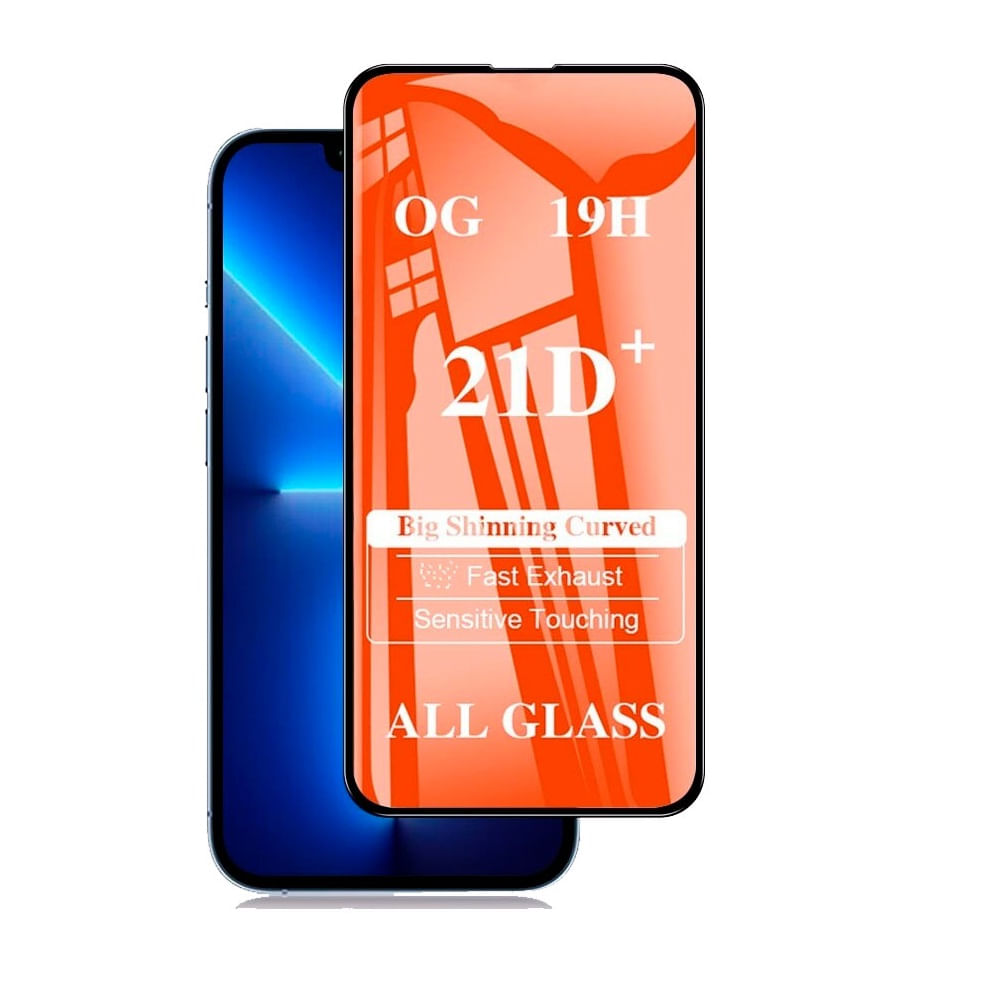 Mica para iPhone 15 Plus Protector 21D Antishock Vidrio Templado Resistente a Golpes y Caídas