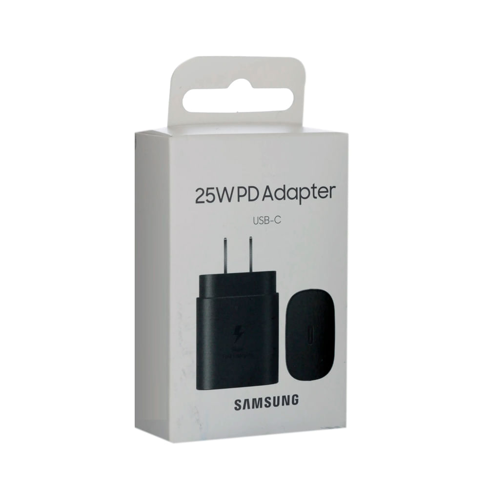 Cargador Samsung 25W Adaptador para Galaxy A12, A13, A14 - Negro