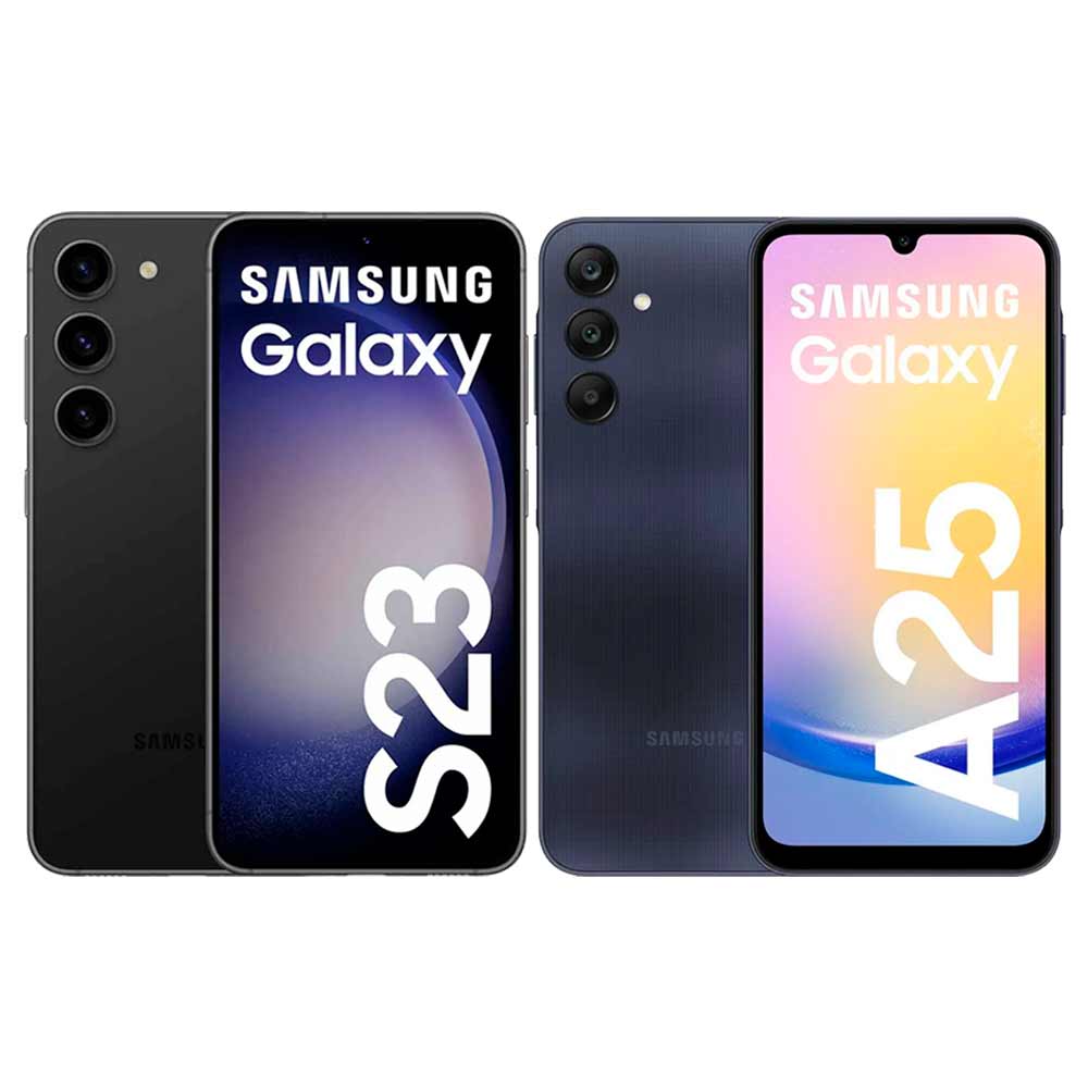 Pack Smartphones SAMSUNG Galaxy S23 6.1" 8GB 256GB 50MP + 10MP + 12MP + Galaxy A25 6.5" 8GB 256GB 50MP + 8MP + 2MP