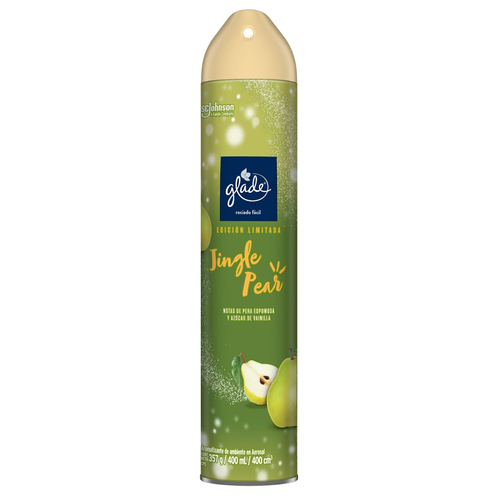 Ambientador en Aerosol GLADE Edición Limitada Jingle Pear 400ml