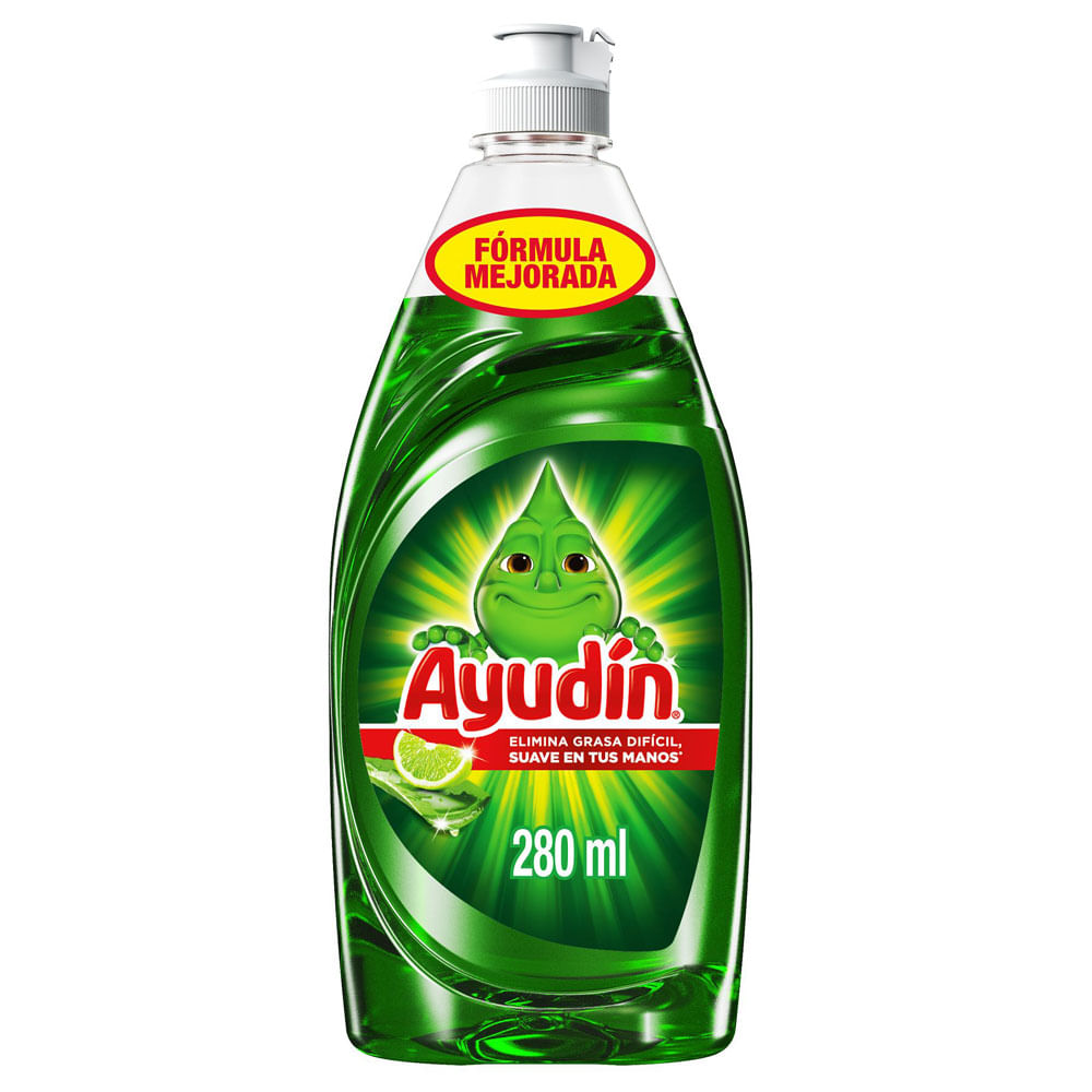 Lavavajilla Líquido AYUDIN Limón y Sábila 280ml