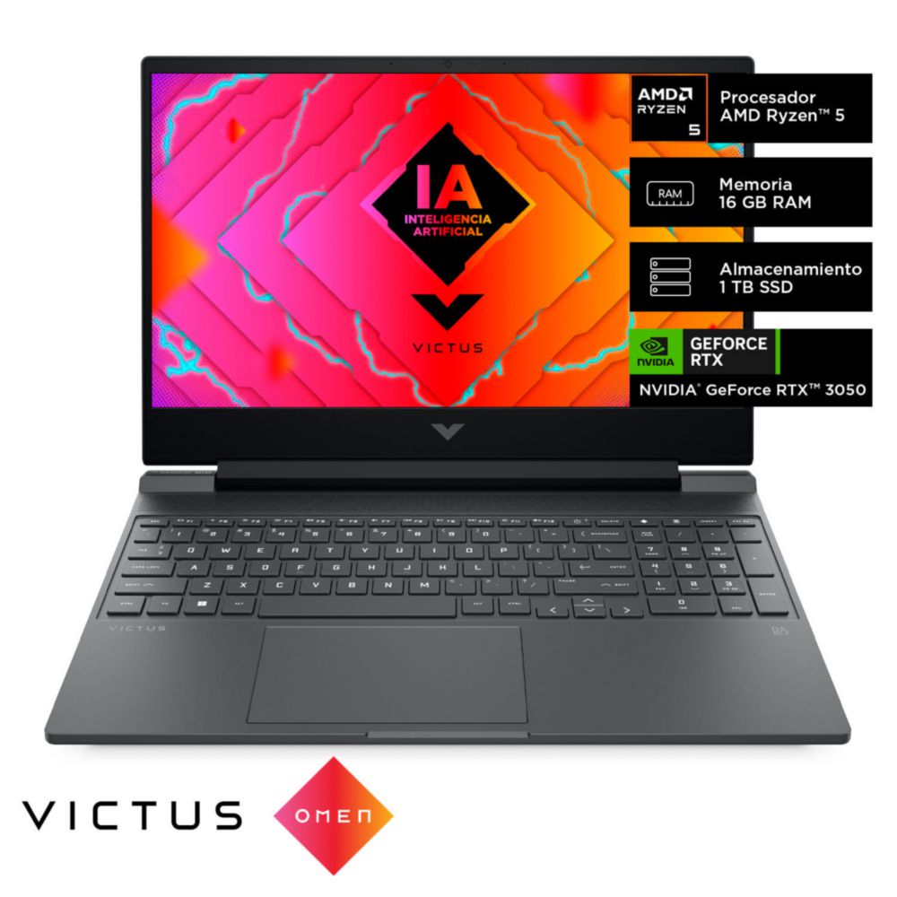 Laptop HP 15-fb2015la Victus Ryzen5 8645HS RTX3050 6GB 16GB RAM 1TB SSD 15.6" FHD