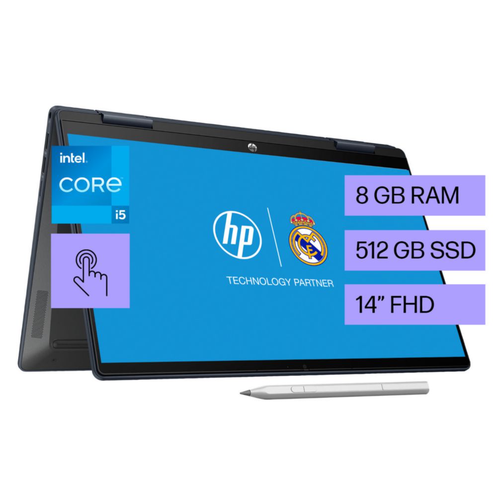 Laptop HP 14-ek0008la Pavx360 Core I5-1235U 8GB RAM 512GB SSD 14" FHD