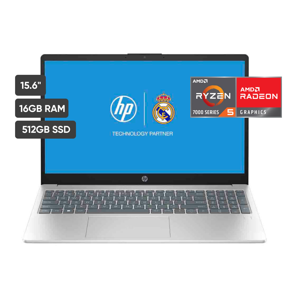 Laptop HP 15-FC0070LA 15.6" AMD Ryzen 5 (7000 series) 16GB 512GB SSD