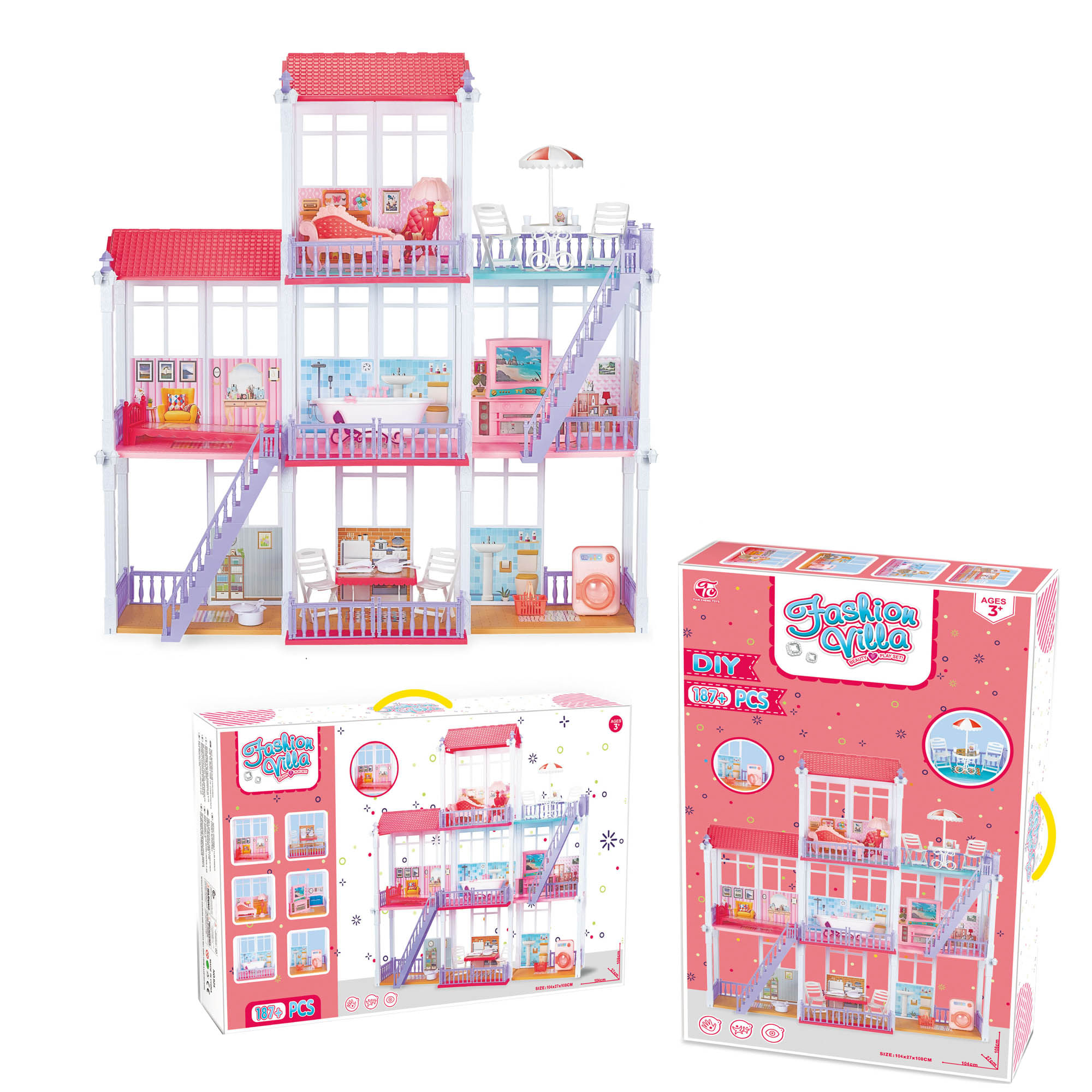 Casa Muñecas Grande Villa Playset 925 TIAN FA