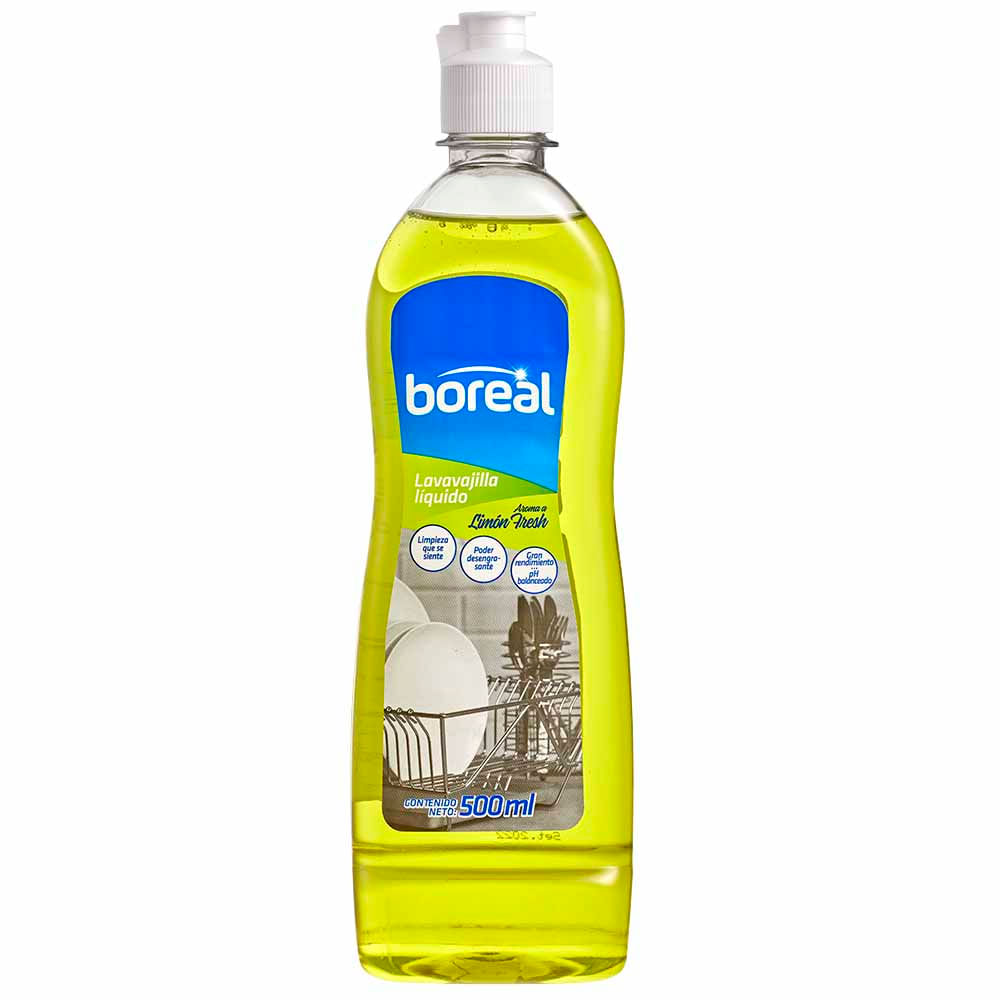 Lavavajilla Líquido BOREAL Limón Fresh Botella 500ml