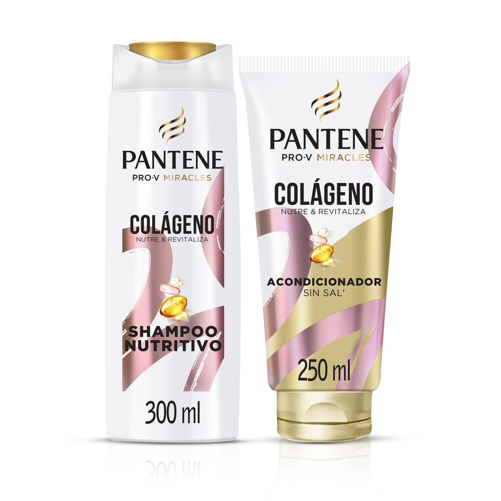 Pack Shampoo y Acondicionador PANTENE Pro-V Miracles Colágeno Nutre y Revitaliza 300ml + 250ml